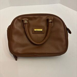 Vintage Kathie Lee KLCollection Brown Leather Handbag